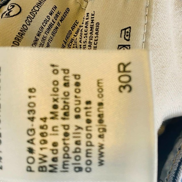 AG Adriano Goldschmied Stevie Distressed Slim Ankle Jean Light Wash Blown Out 30 - Picture 10 of 10